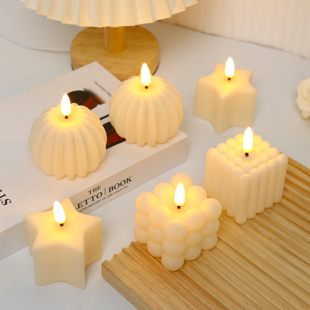 Photography Wedding - Bougie LED en forme de cube