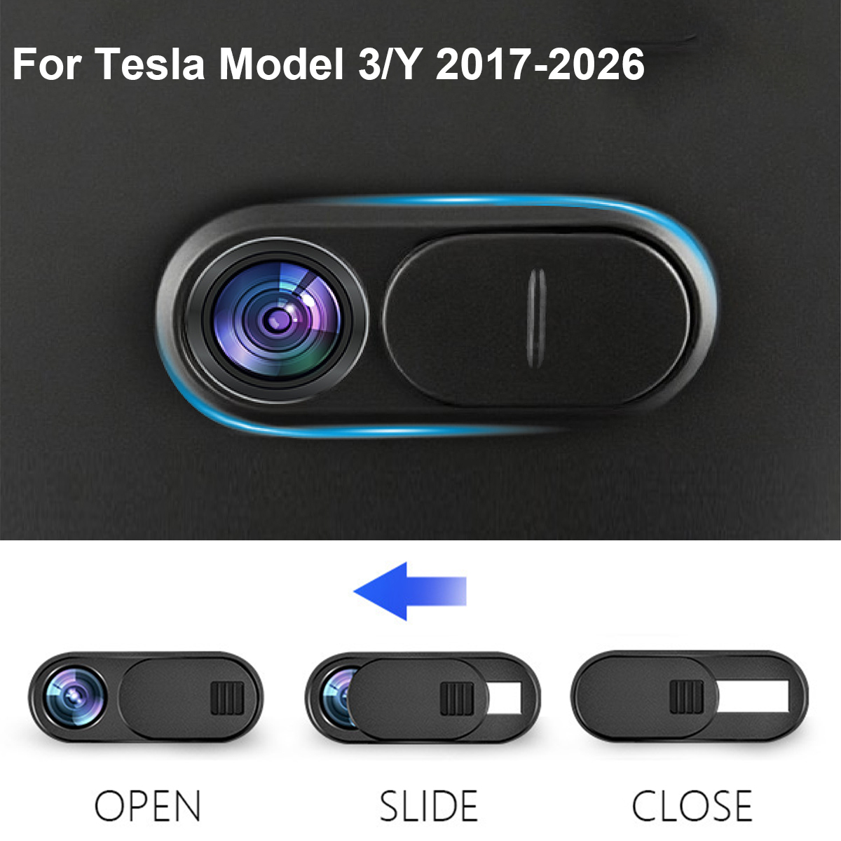 Photography Zooming - Cache-caméra coulissant pour Tesla Model Y