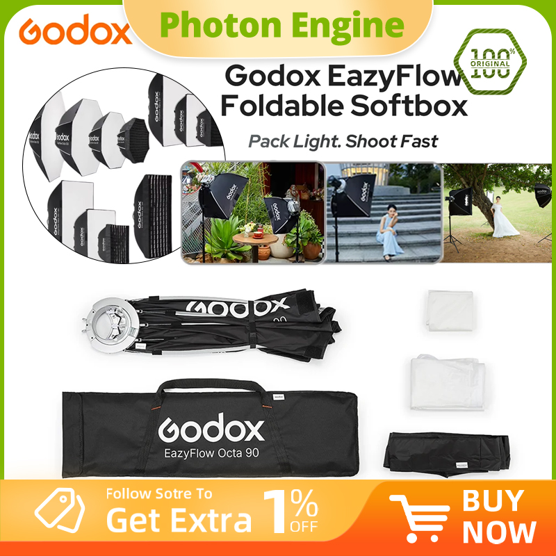Pop Up Flash Diffuser - Boîte à lumière pliable Godox EazyFlow,