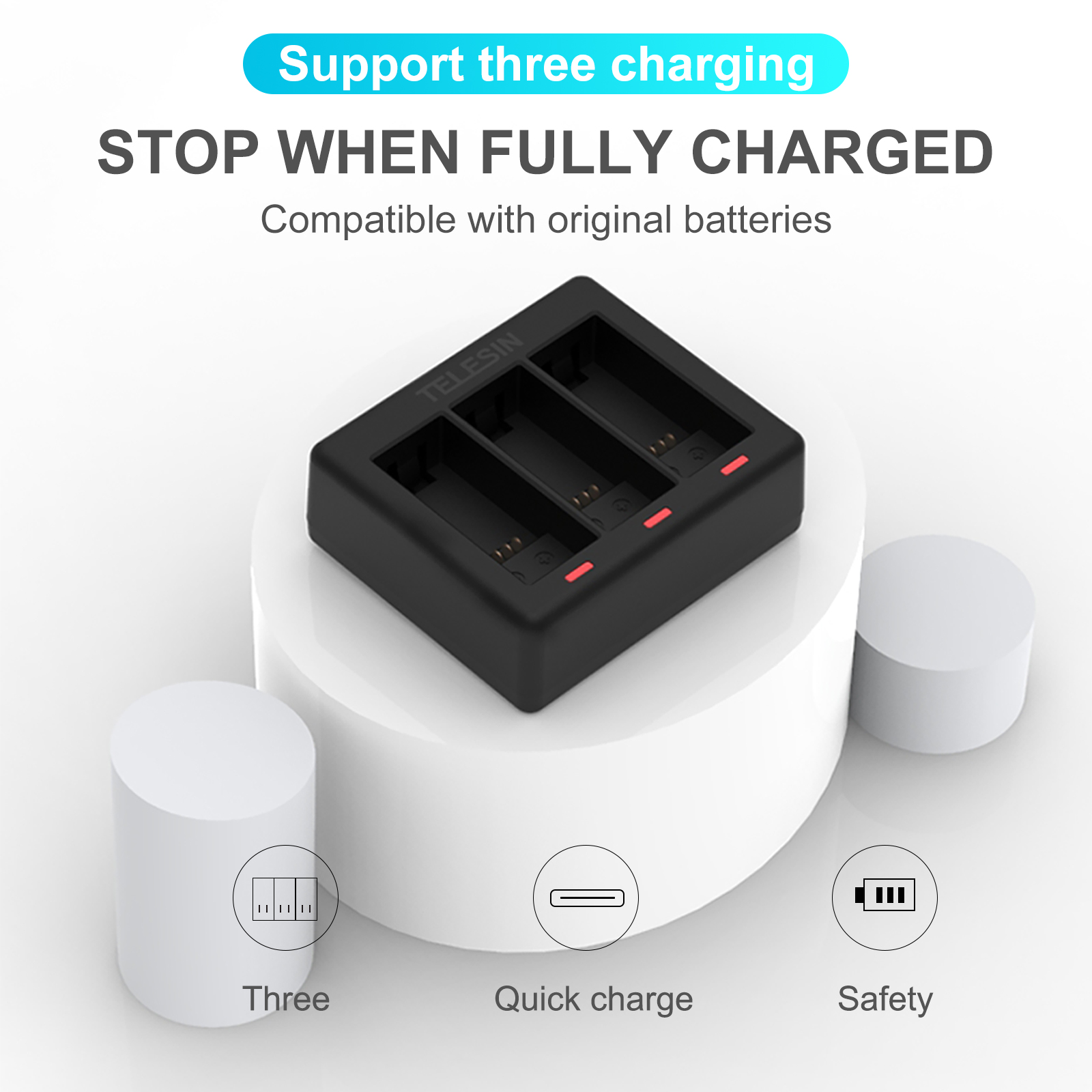 TELESIN – chargeur de batterie - Gopro Action Camera Hero 11 Black avis et prix