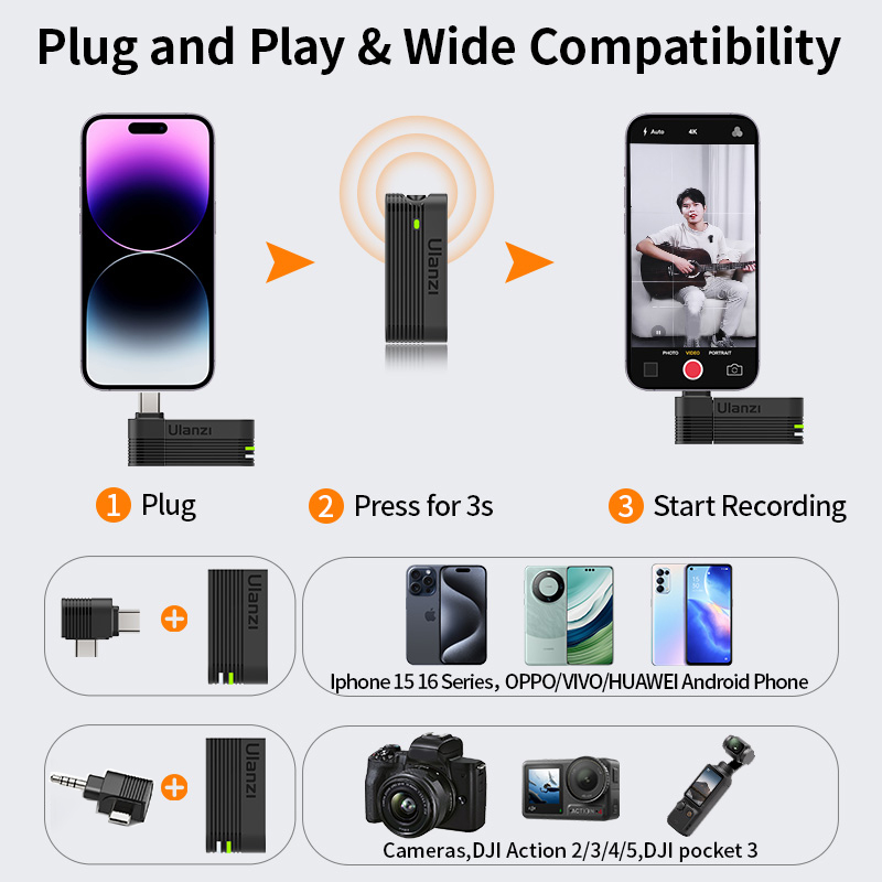 Ulanzi A100 Microphone Smartph - Photography Kit Xiaomi avis et prix