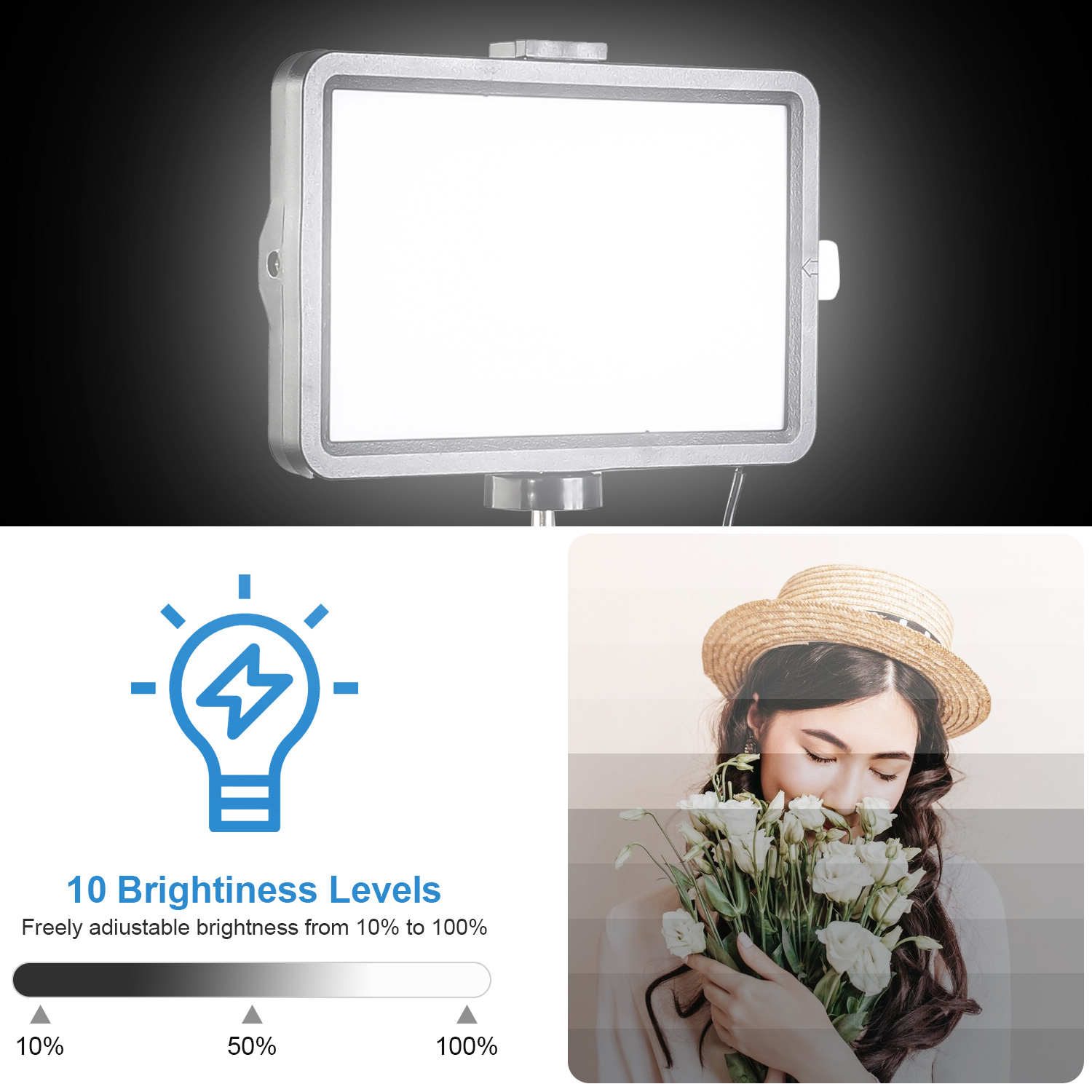 Lampe de remplissage LED carré - Photography Zooming avis et prix