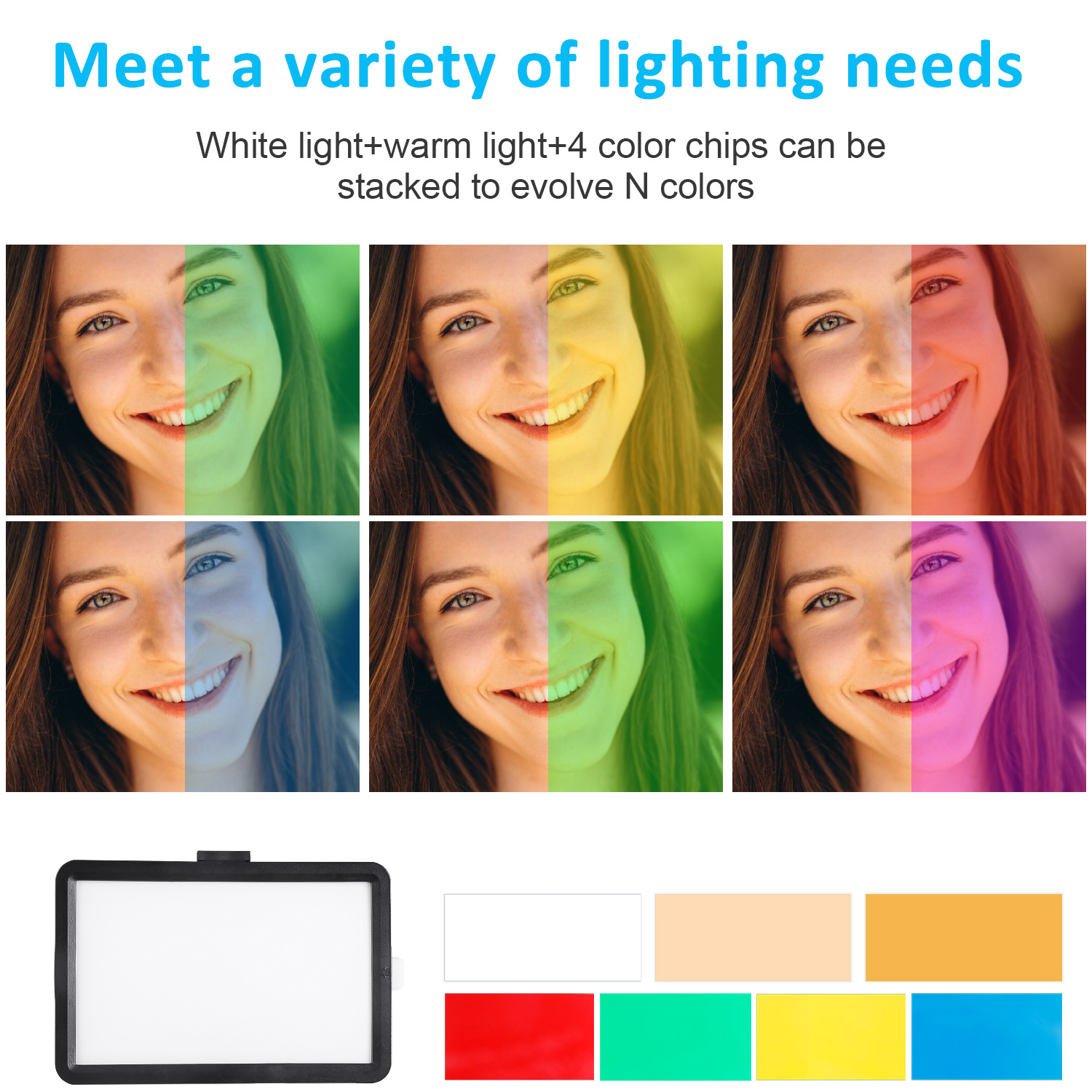 Lampe de remplissage LED carré - Photography Zooming avis et prix